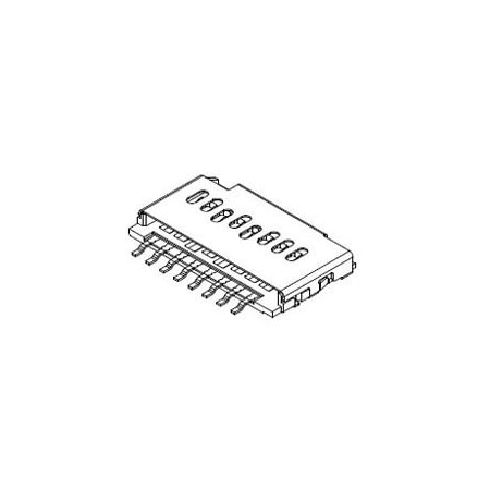 Molex 1.45H MICRO SD HEADER WITH D/C PIN 105162-0001